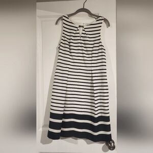 Liz Claiborne Striped Dress, size 8, white and navy